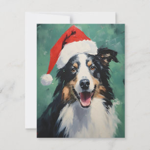 Collie Christmas Feiertagskarte