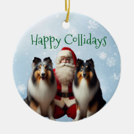 Collie Christmas Ornament 