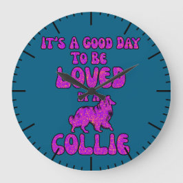 Collie Clock Große Wanduhr