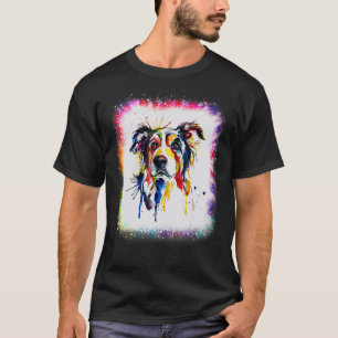Collie Dog Boy Girl Gefärbte Krawatte Ble T-Shirt