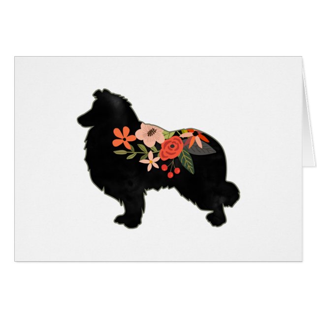 Collie Dog Bree Bohemische Silhouette (Vorderseite (Horizontal))