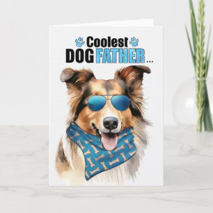Collie Dog Cooler Vater Vatertag Feiertagskarte