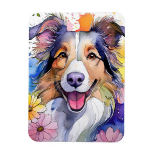 Collie Dog Foto Magnet