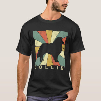 Collie Dog Retro 70er Vintag T-Shirt