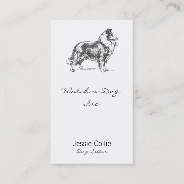 Collie Dog Terminkarte (Vorderseite)