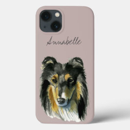 Collie Dog Watercolor Illustration Case-Mate iPhone Hülle