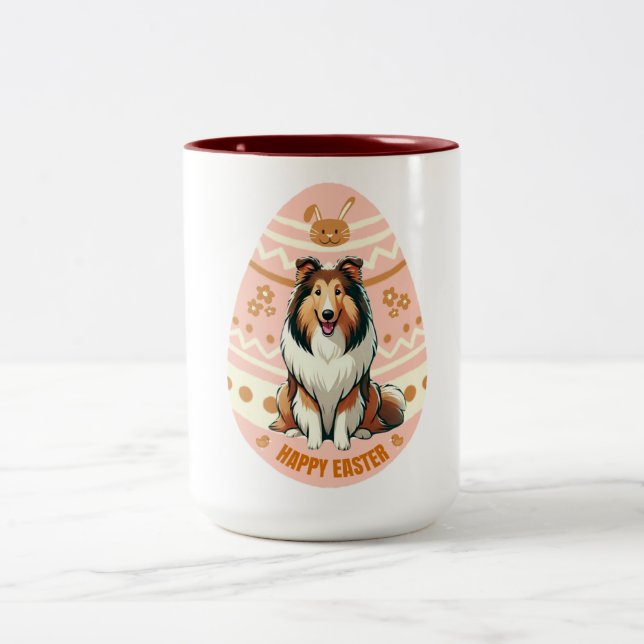 Collie-Ei Zweifarbige Tasse (Mittel)