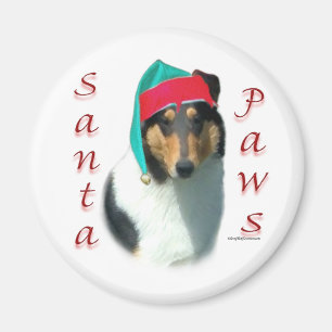 Collie (glatt) Santa Paws Magnet