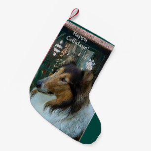 Collie glückliches Collidays Weihnachten Kleiner Weihnachtsstrumpf