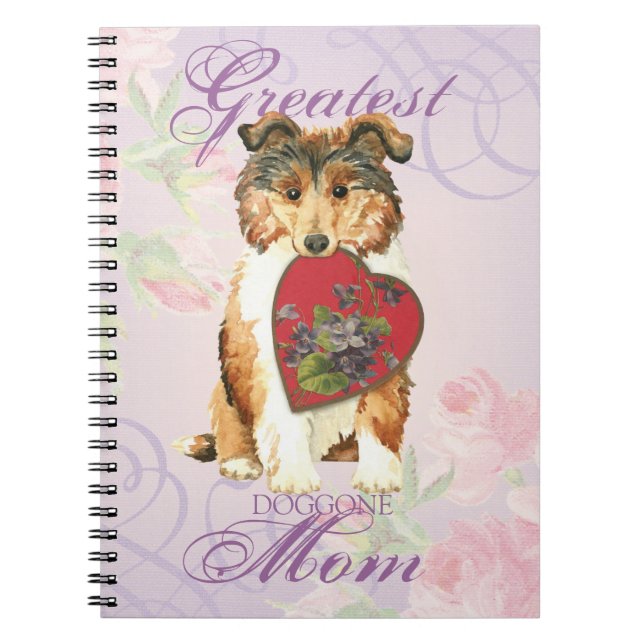 Collie Heart Mama Notizblock (Vorderseite)