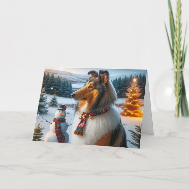 Collie Holiday  Card Karte (Vorderseite)