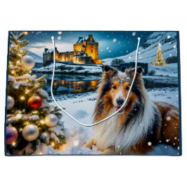Collie Holiday  Große Geschenktüte