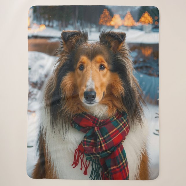 Collie Holiday Sherpa-Decke Sherpadecke (Vorderseite)