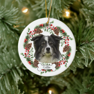 Collie Hund Keramik Ornament