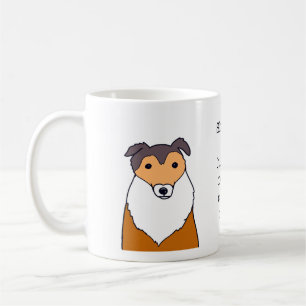 Collie-Hund Lustiges Kaffee-Liebhaber-Design Kaffeetasse