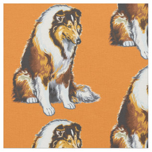 Collie Hund Stoff