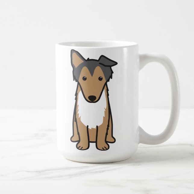 Collie-HundeCartoon Kaffeetasse (Rechts)