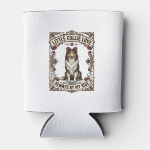 Collie-Hundefan-Shirt mit Vintage-Spruch Gravur Dosenkühler
