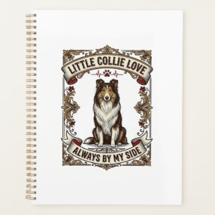 Collie-Hundefan-Shirt mit Vintage-Spruch Gravur Planer