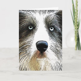 Collie-Hundegeburtstags-Karte Karte