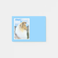 Collie in Mountains (Rough) Malerei - Hunde Kunst