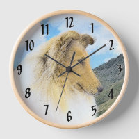Collie in Mountains (Rough) Malerei - Hunde Kunst