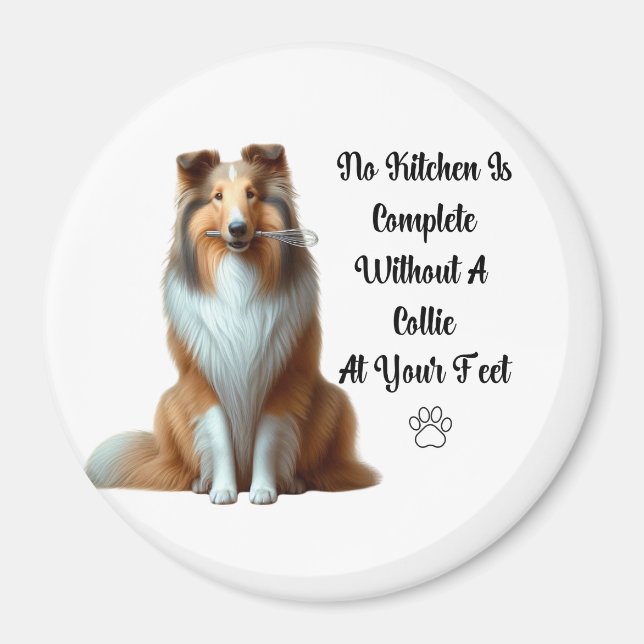 Collie Kitchen Magnet (Vorne)
