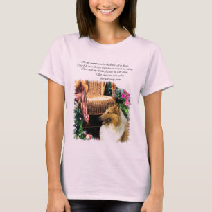 Collie-Kunst-Geschenk-rauer Zobel T-Shirt