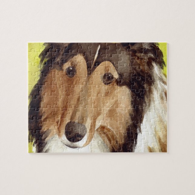 Collie-Kunst Puzzle (Horizontal)