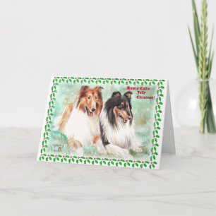 Collie-lustige Weihnachtskarten Feiertagskarte