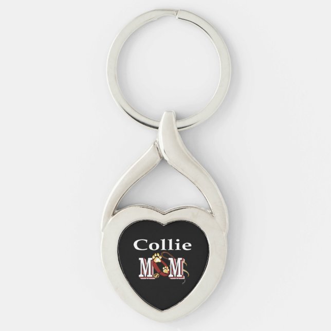 Collie Mama Geschenke Schlüsselanhänger (Vorderseite)