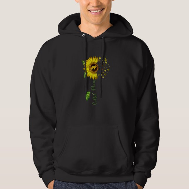 Collie Mama Sunflower Collie Dog Mama Mama Hoodie (Vorderseite)