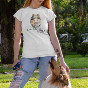 Collie-Mama Süße Wasserfarbe Hunde Liebhaber  T-Shirt