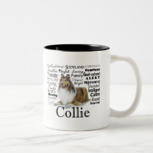 Collie-Merkmal-Tasse Zweifarbige Tasse
