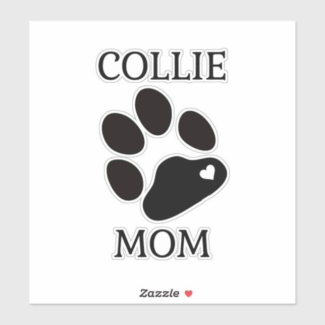 Collie-Mutter Aufkleber (Blatt)