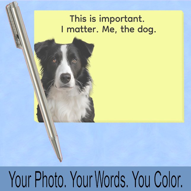 Collie or Your Dog Photo—Stocking Stuffer Cute Post-it Klebezettel (Von Creator hochgeladen)