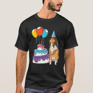 Collie Owner Kindergeburtstag Cake Dog Rough Col T-Shirt