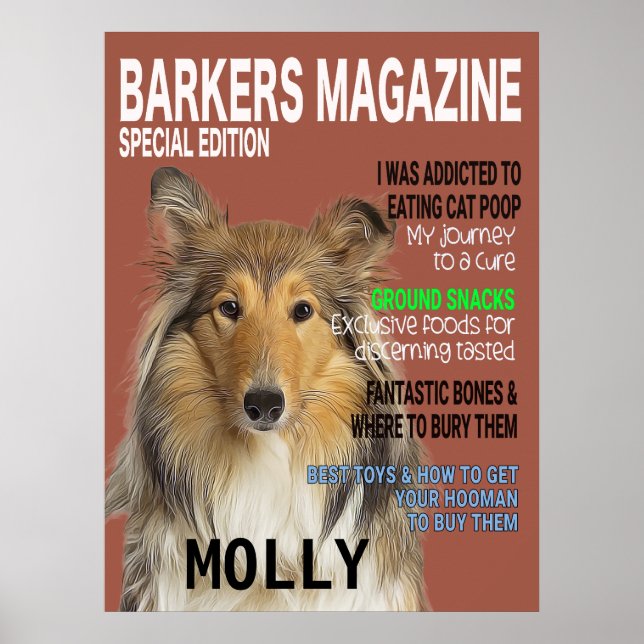 Collie Parody Magazine Cover Poster (Vorne)