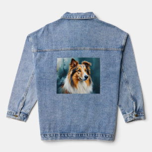 Collie Portrait Jeansjacke