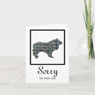 Collie Rough Dog Pet Sympathy Card Karte