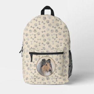 Collie (Rough) Malerei - Niedliche Original Hunde  Bedruckter Rucksack