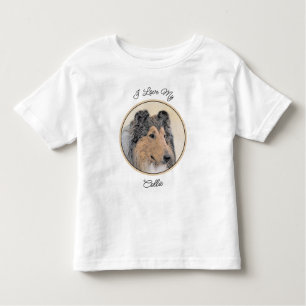 Collie (Rough) Malerei - Niedliche Original Hunde  Kleinkind T-shirt