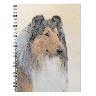 Collie (Rough) Malerei - Niedliche Original Hunde Notizblock
