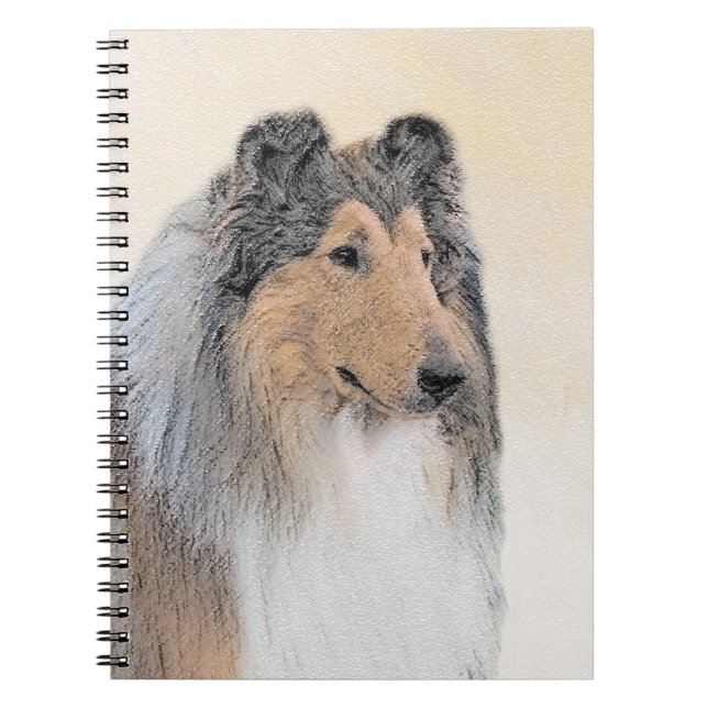 Collie (Rough) Malerei - Niedliche Original Hunde  Notizblock (Vorderseite)