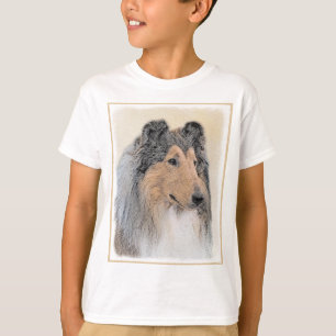 Collie (Rough) Malerei - Niedliche Original Hunde T-Shirt