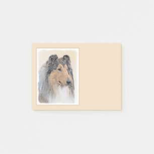 Collie (Rough) Malerei - Niedliche Original Hundek Post-it Klebezettel