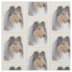 Collie (Rough) Malerei - Niedliche Original Hundek Stoff