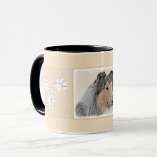 Collie (Rough) Malerei - Niedliche Original Hundek Tasse