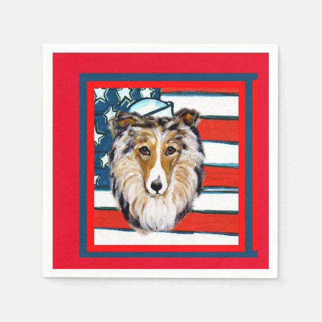 Collie Serviette (Vorderseite)