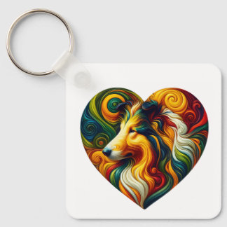 Collie Swirl und ColliesWithoutBorders Schlüsselanhänger